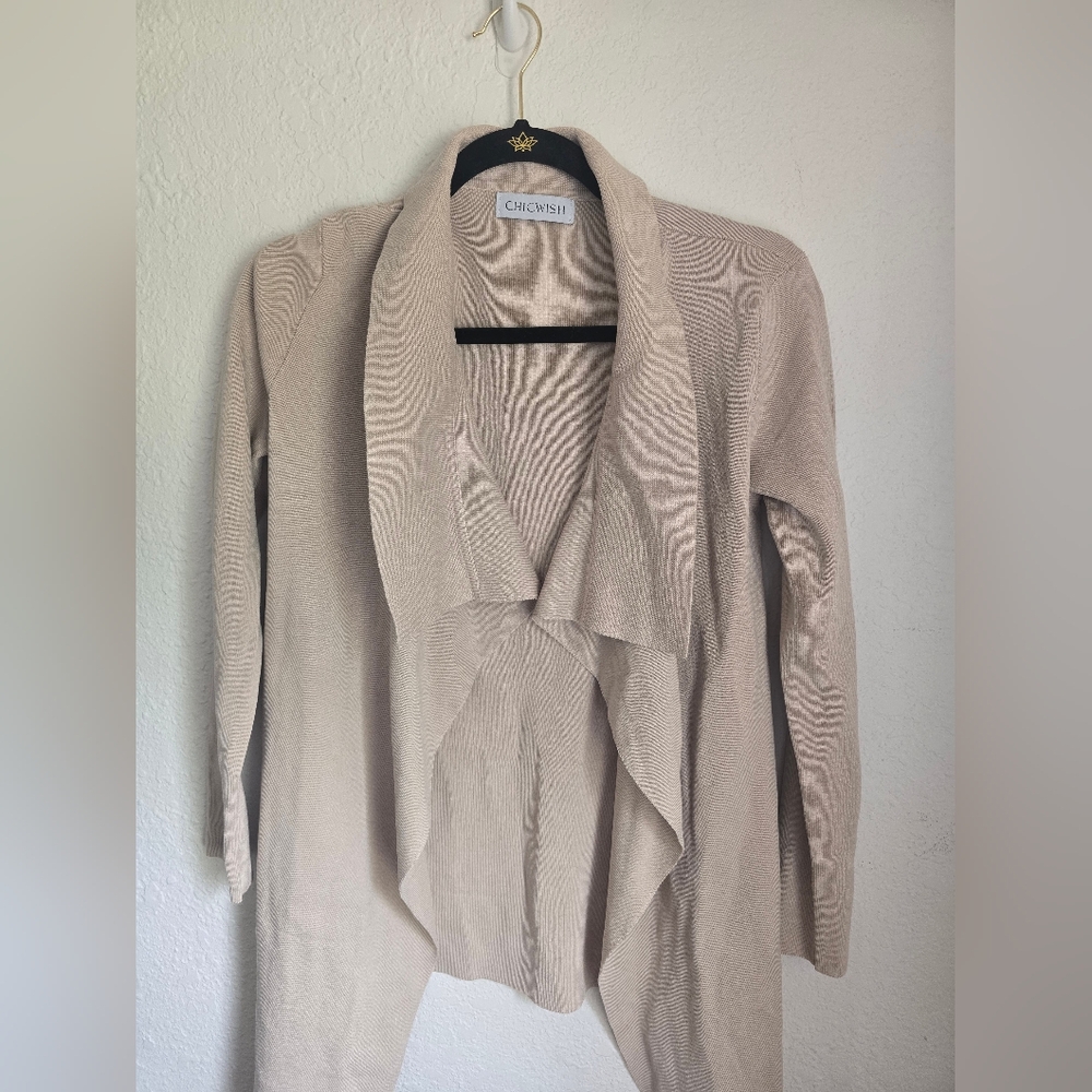 NWT Chicwish Beige Cardigan Wrap